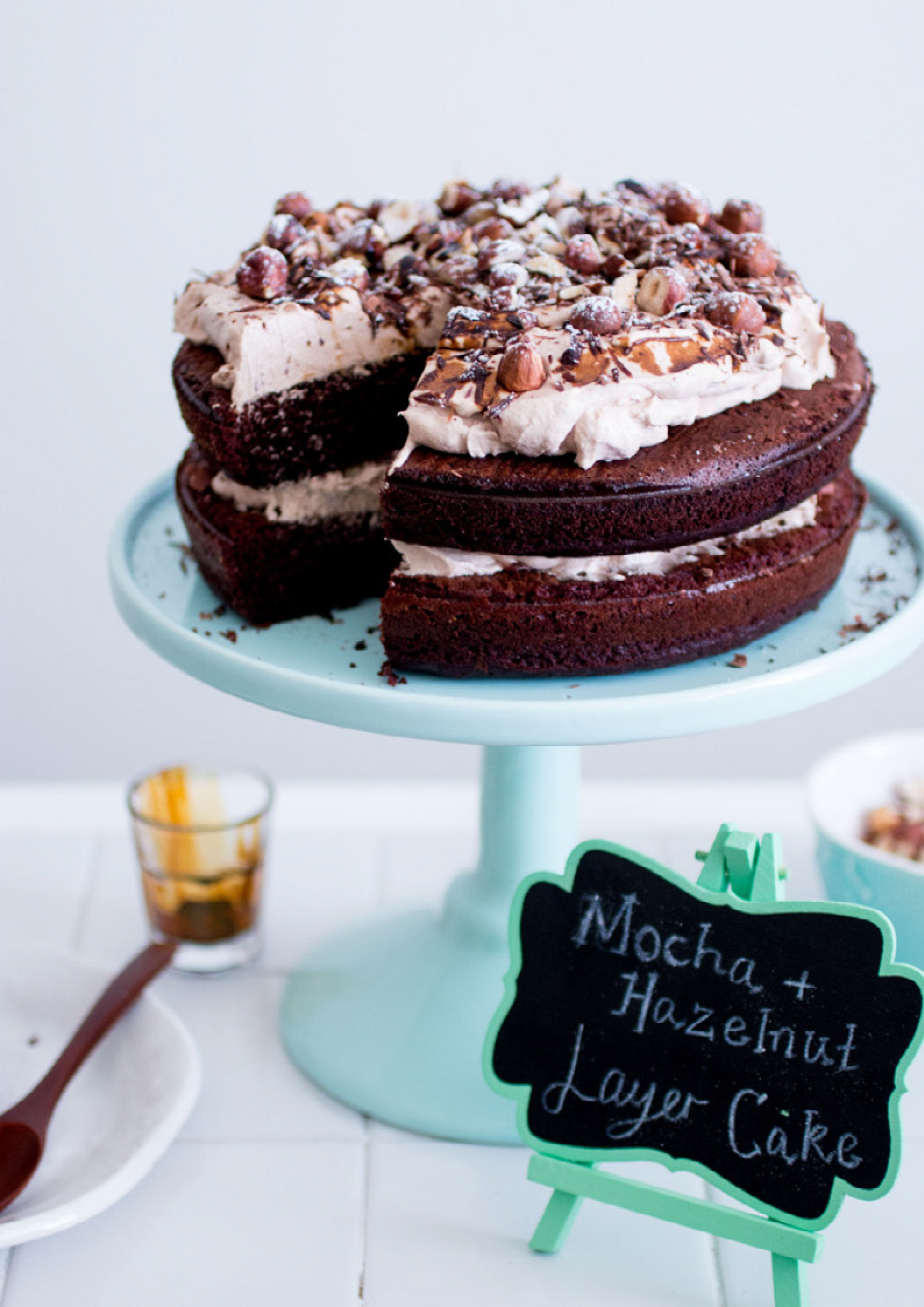 Mocha and Hazelnut Layer Cake