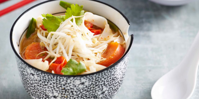 Vegetarian Laksa with Rice Noodles