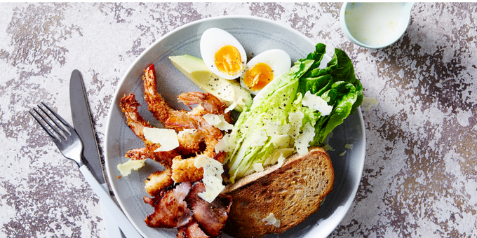 Coconut Prawn Caesar Salad