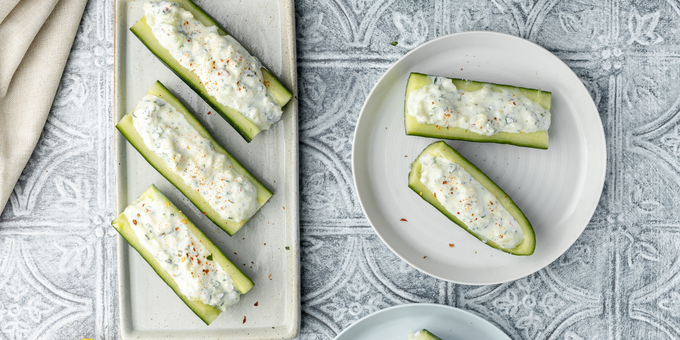 Herbed RIcotta Stuffed Cucumber