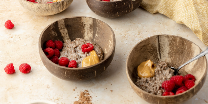 Raspberry and Dark Choc Chia Pudding