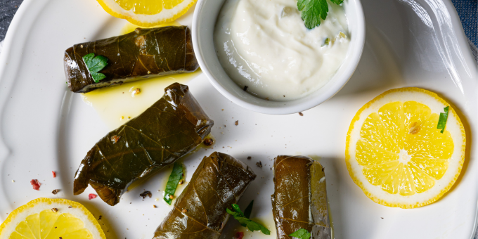 Dolmades (Stuffed Vine Leaves)