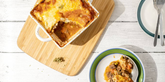 Beef + Cauliflower Cottage Pie