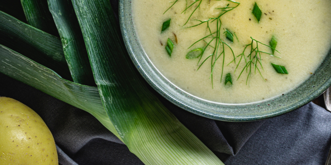 Creamy Potato + Leek Soup