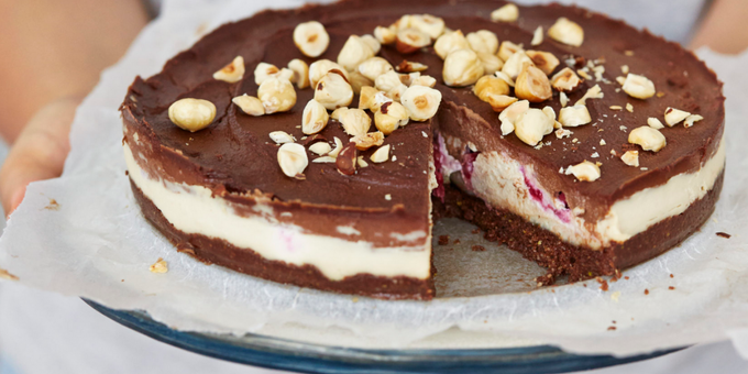 Raw Chocolate + Raspberry Cheesecake