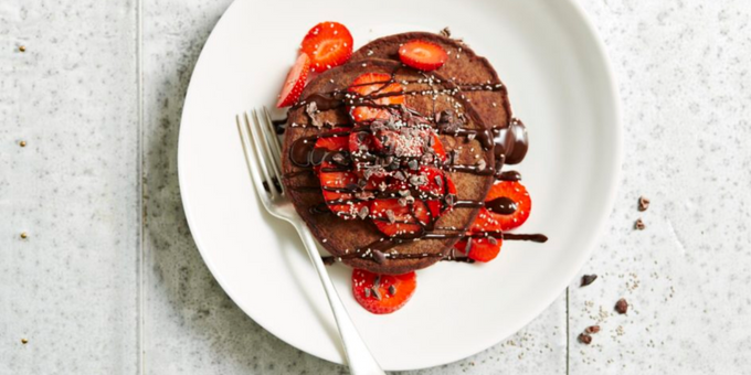 Healthy Chocolate Pancakes
