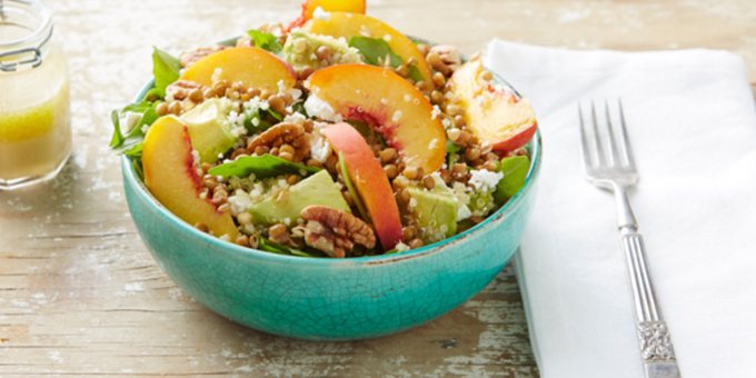 Lentil, Quinoa and Peach Salad