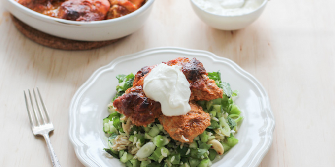 Tandoori Chicken with Indian Rice Salad