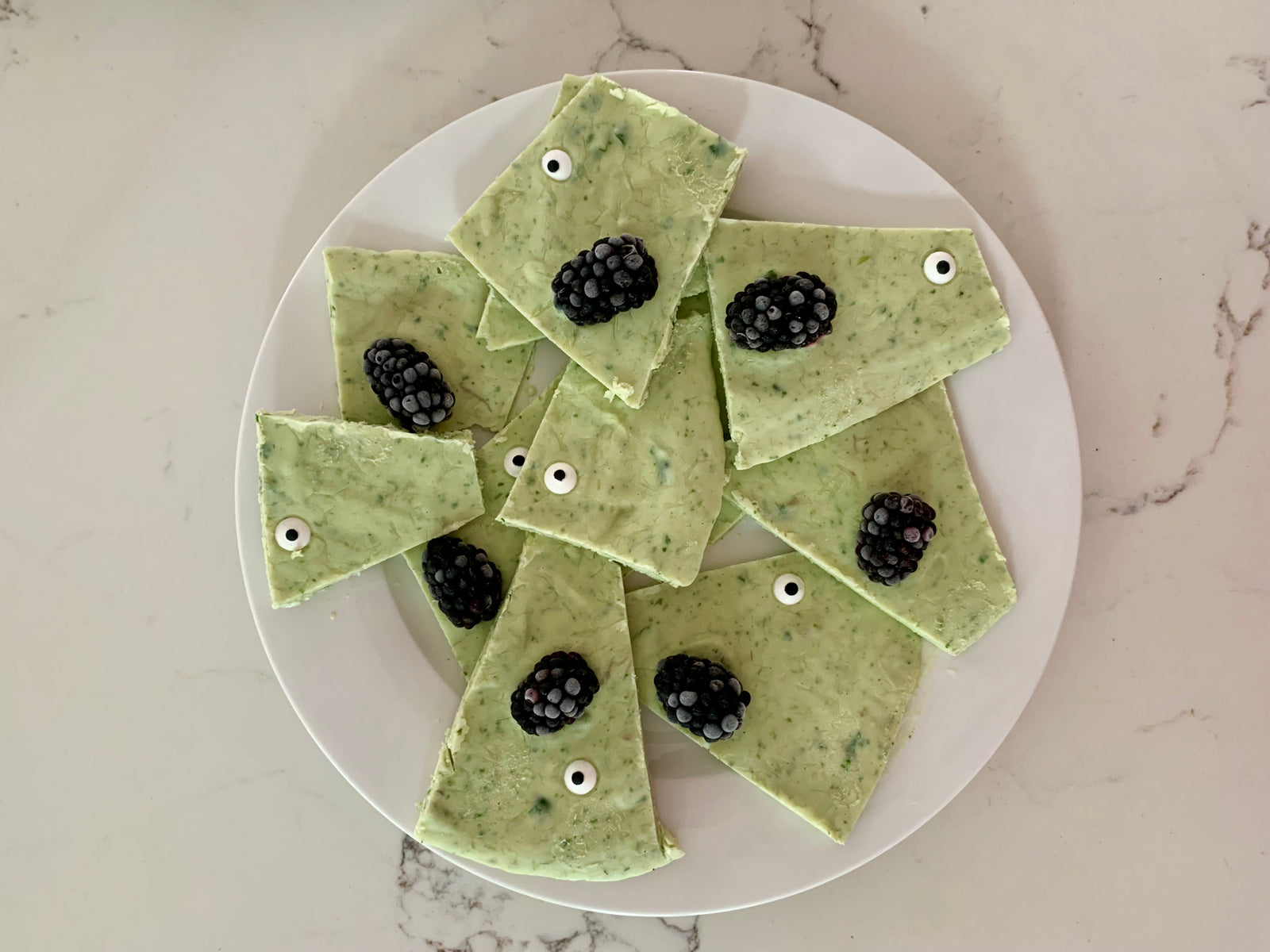 Spooky Yoghurt Bark with Hidden Veggies