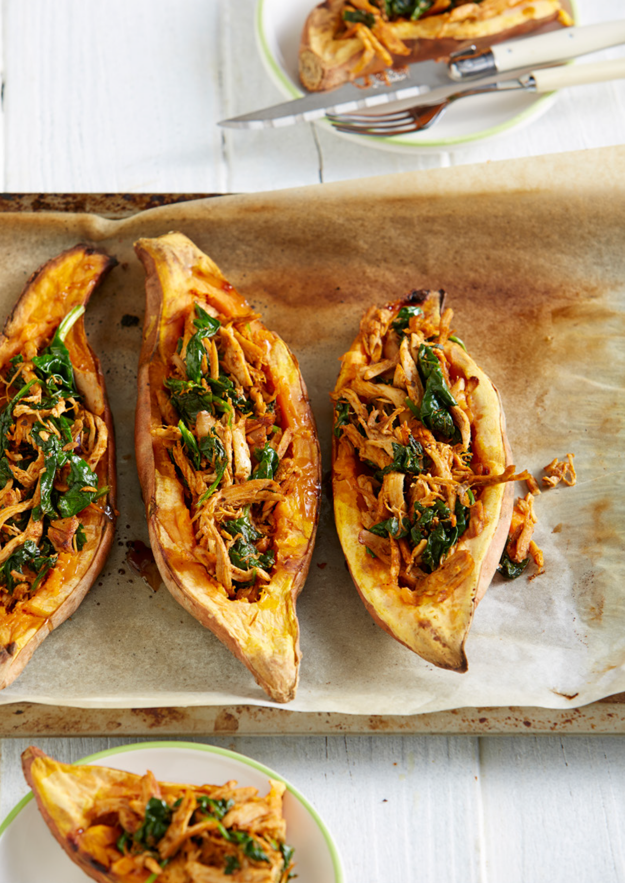 Mexican Chicken and Sweet Potato Boats