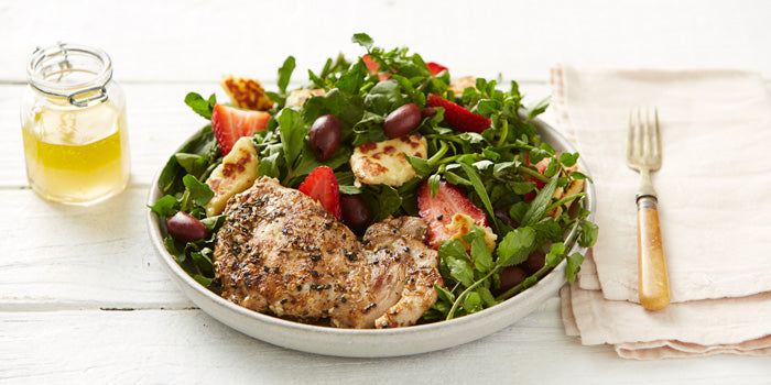 Strawberry & Haloumi Salad