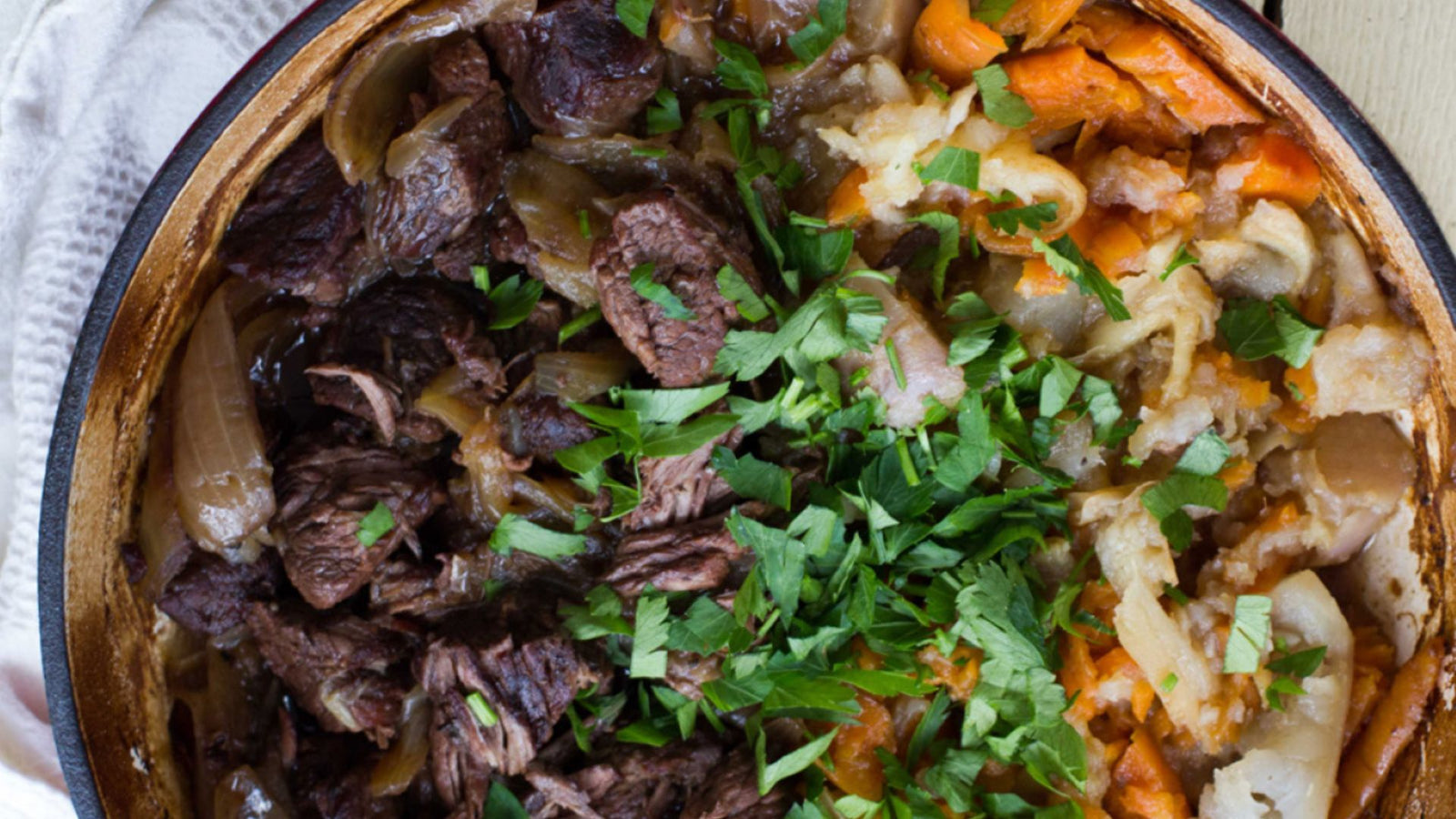 Grounding Beef and Roots Stew