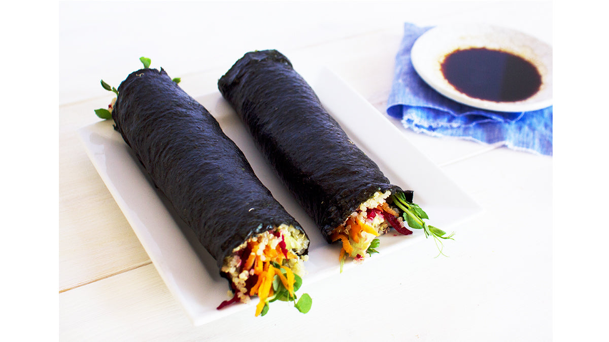 Rainbow Quinoa Nori Rolls